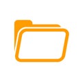 Folder flat icon - for stock vector